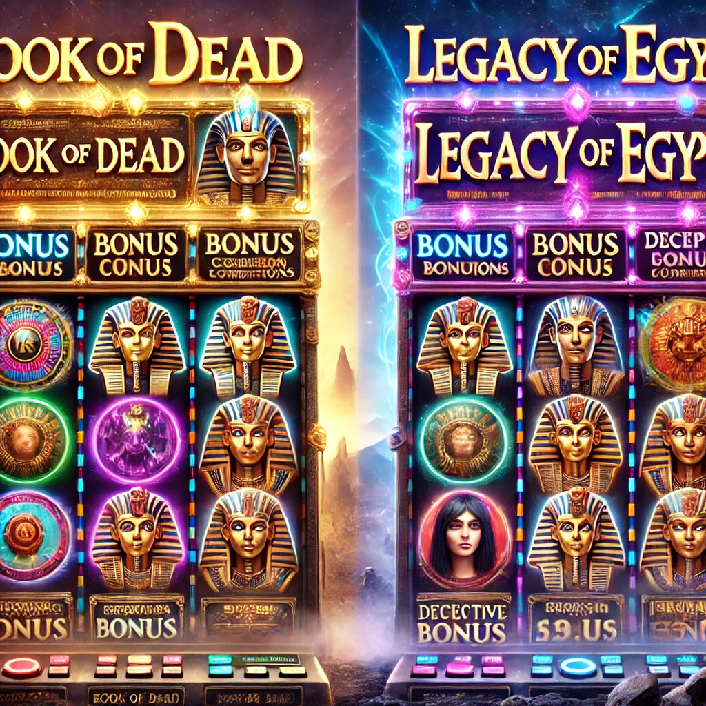 Bonus conditions for Book of Dead and Legacy of Egypt