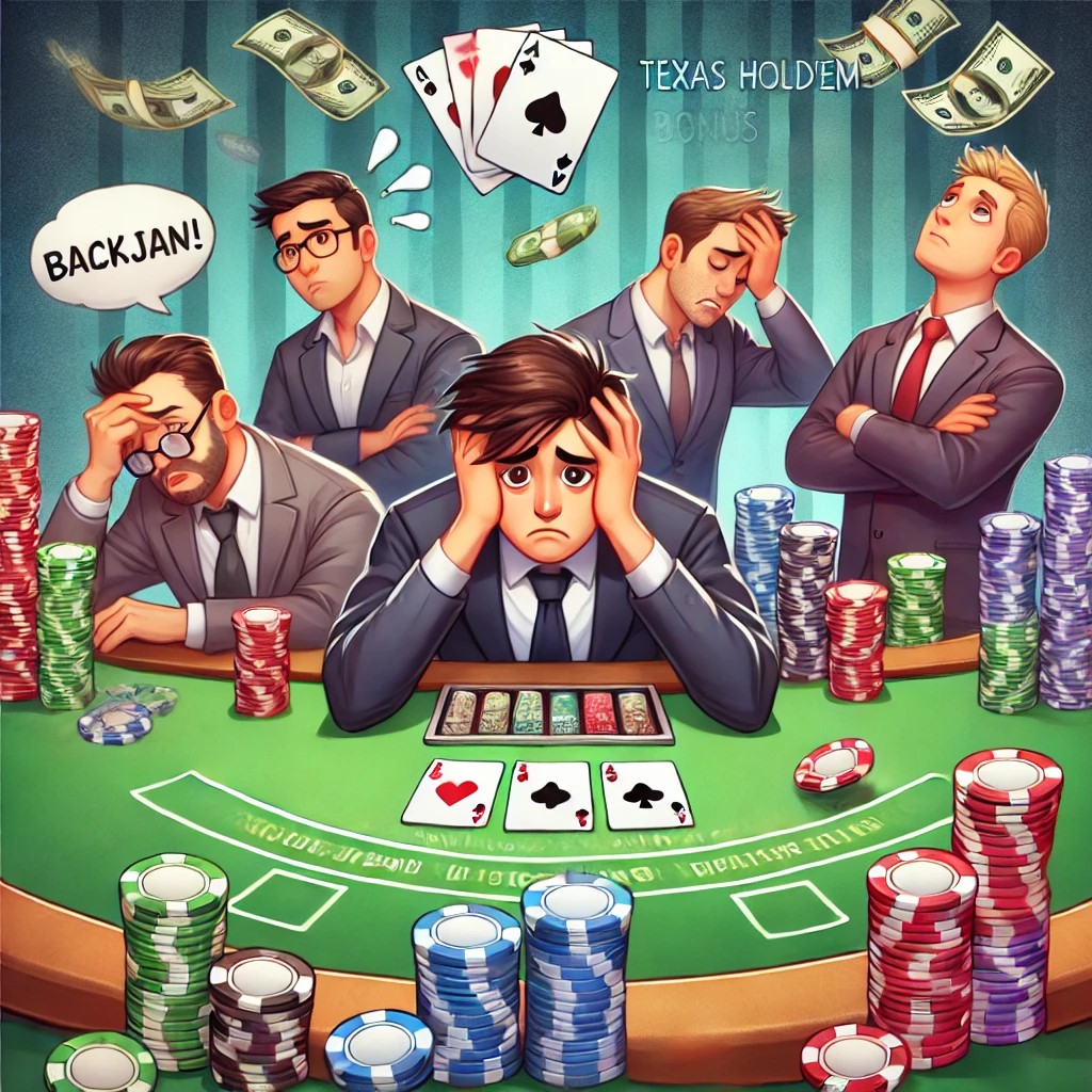 Financial risks in Blackjack and Texas Hold'em