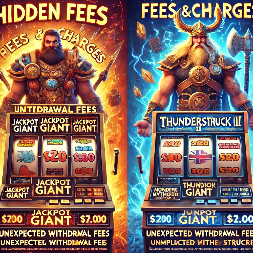 Hidden fees and charges for Jackpot Giant and Thunderstruck II