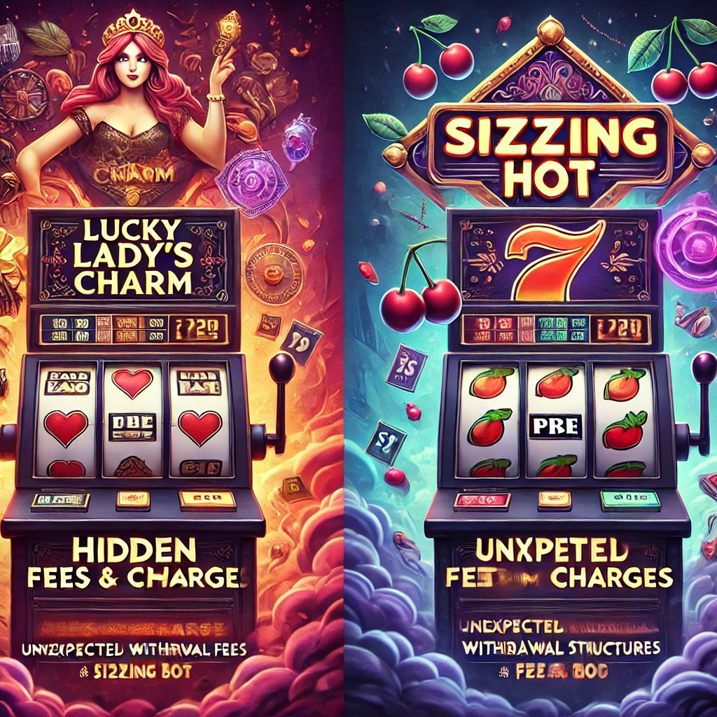 Hidden fees and charges for Lucky Lady's Charm and Sizzling Hot