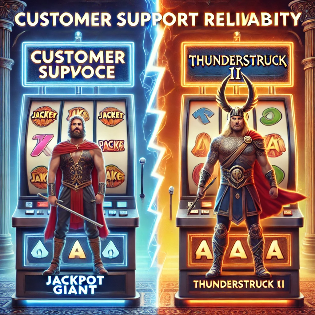 Customer support reliability for Jackpot Giant and Thunderstruck II