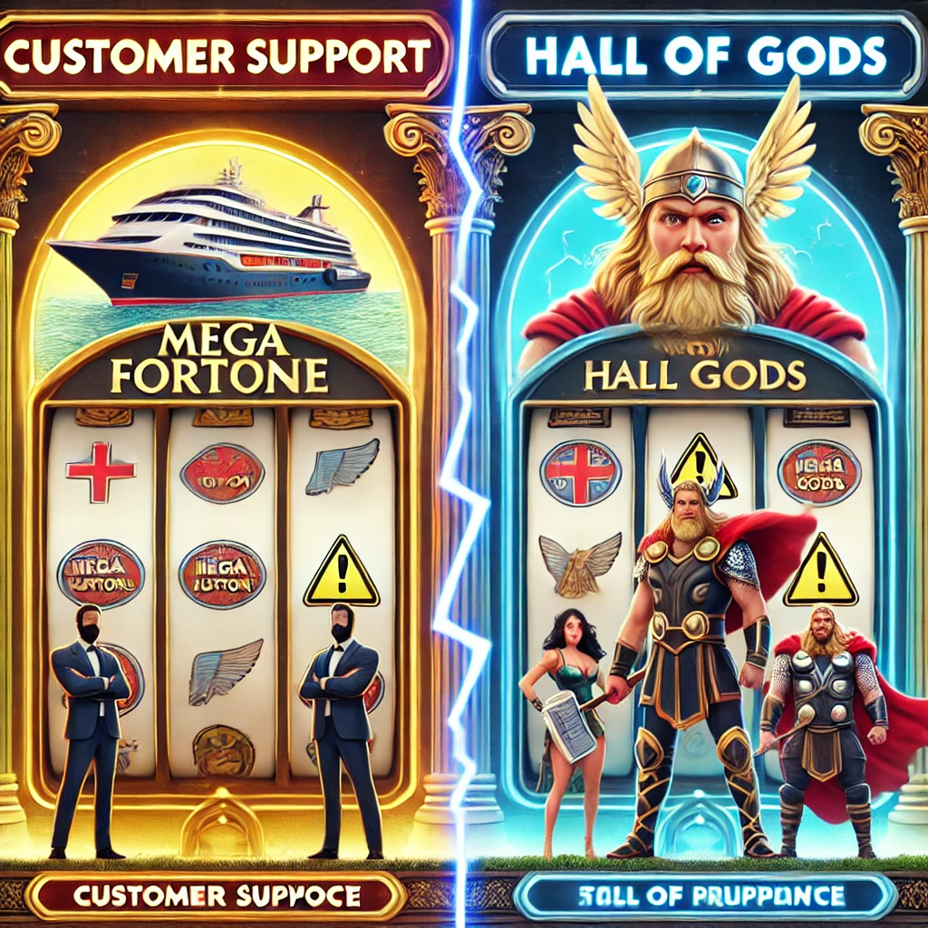 Customer support reliability for Mega Fortune and Hall of Gods