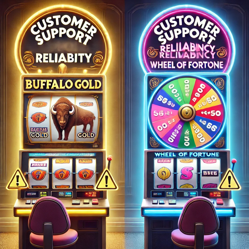 Customer support reliability for Buffalo Gold and Wheel of Fortune