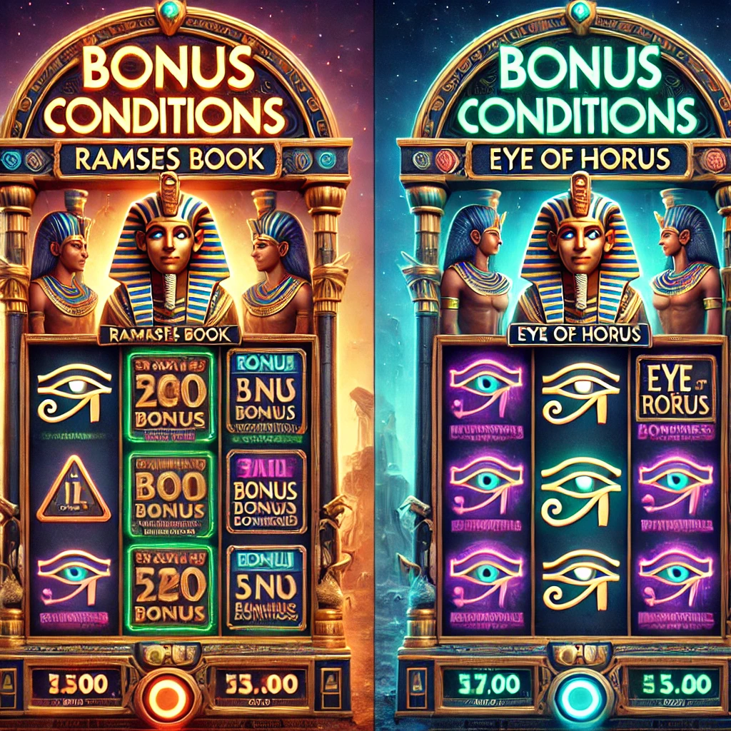 Bonus conditions for Ramses Book and Eye of Horus