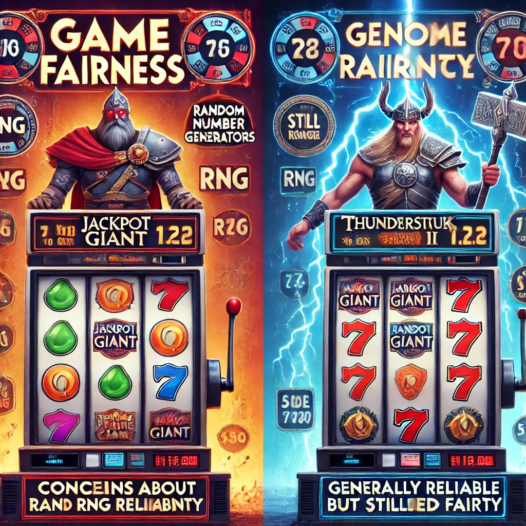 Game fairness concerns for Jackpot Giant and Thunderstruck II