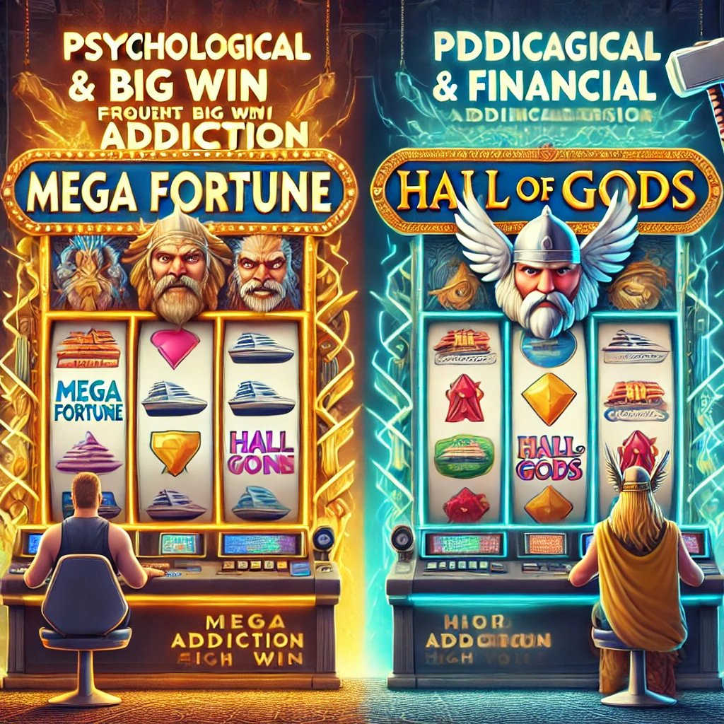 Psychological and financial risks of Mega Fortune and Hall of Gods