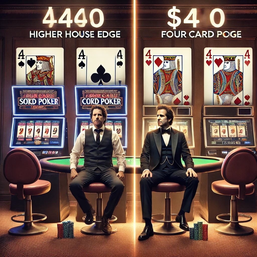 Higher house edge Slots vs Four Card Poker