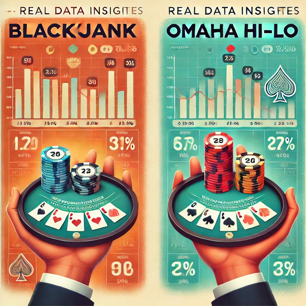 Comparing Blackjack Omaha Hi-Lo