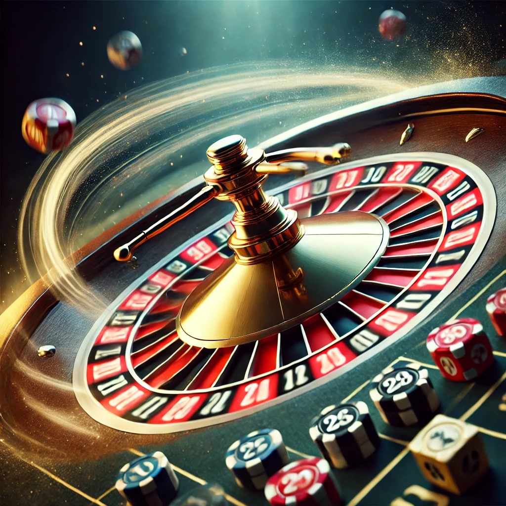 Roulette wheel in action